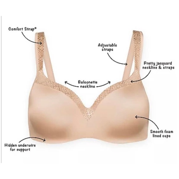Playtex Full Figure Underwire Bra- Size 38DDD - Picture 3 of 5
